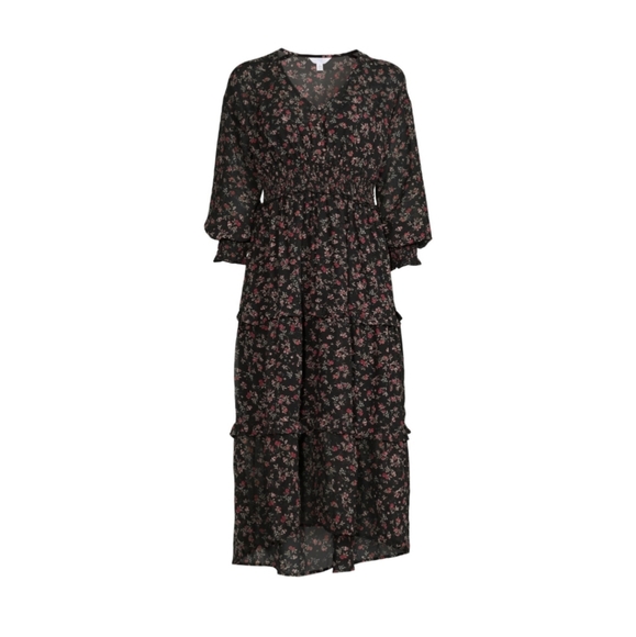 Black floral dress - Picture 2 of 4